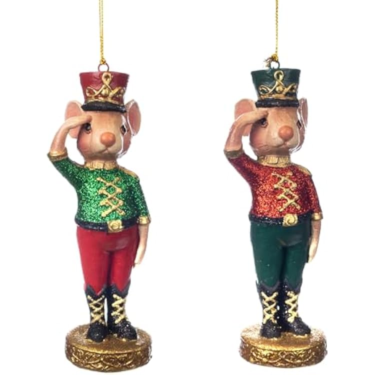 Goodwill Nutcracker Mouse Soldier RedGreen 13Cm, Set Of 2, Assortment