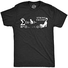 Mens String Theory T Shirt Funny Cat Math Science Nerdy Tee