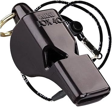 Original Fox 40 Mini Whistle with Lanyard, Black