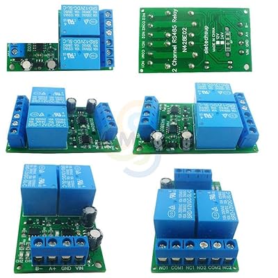 12VDC 2 CH RS485 Modbus RTU Relay Module UART Serial Port Switch PLC Digital Output Expansion Board Motor FW & BW Controler