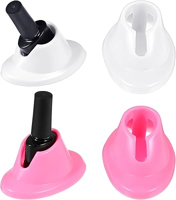 4PCS Soft Rubber Nail Polish Bottle Holder, Nail Polishes Stand, Anti-spill Bottle Stand, Painting Manicure Display Tools, Non Tippable Nail Art Supplies, for Nail Polish Organizer Accessories