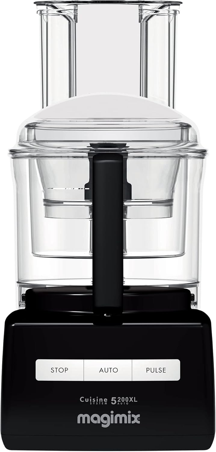Magimix 5200XL Premium Food Processor With Citrus Press & Cold Press Juicer Accessories - 3.6L BPA-Free Bowl, Professional Quality Ultra-Sharp Blades, Quiet Energy Efficient 1100W Motor - Black