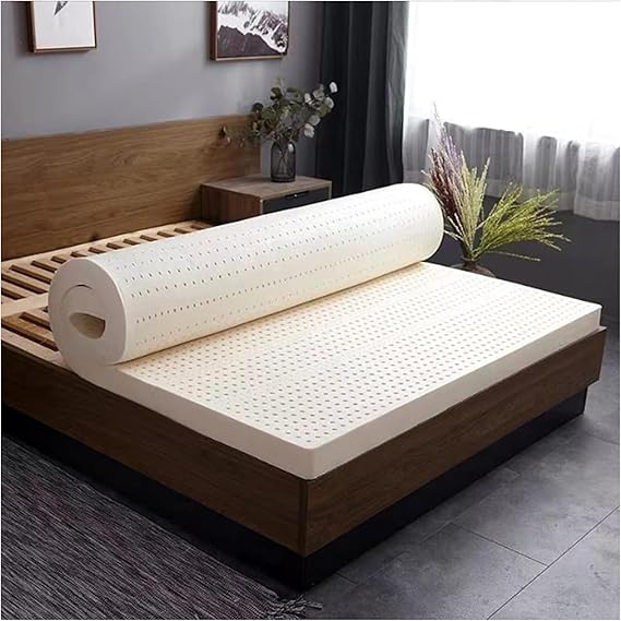 Natural Rubber Pure Mattress,100% Natural Latex Mattresses Breathable Comfort & Durable,Surmatelas En Mousse A Memoire De Forme,10cm,80x190cm(31.5x75in)